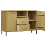 vidaXL Dulap cu picioare metalice „OSLO” maro 113x40x77 cm lemn vidaXL Dulap cu picioare metalice „OSLO” maro 113x40x77 cm lemn