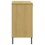 vidaXL Dulap cu picioare metalice „OSLO” maro 113x40x77 cm lemn vidaXL Dulap cu picioare metalice „OSLO” maro 113x40x77 cm lemn