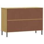 vidaXL Dulap cu picioare metalice „OSLO” maro 113x40x77 cm lemn vidaXL Dulap cu picioare metalice „OSLO” maro 113x40x77 cm lemn