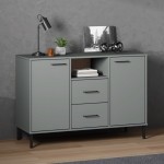 vidaXL Dulap cu picioare metalice „OSLO” gri 113x40x77 cm lemn vidaXL Dulap cu picioare metalice „OSLO” gri 113x40x77 cm lemn