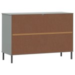 vidaXL Dulap cu picioare metalice „OSLO” gri 113x40x77 cm lemn vidaXL Dulap cu picioare metalice „OSLO” gri 113x40x77 cm lemn