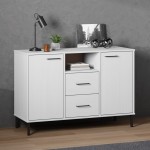 vidaXL Servantă cu picioare metalice „OSLO” alb 113x40x77 cm lemn vidaXL Servantă cu picioare metalice „OSLO” alb 113x40x77 cm lemn