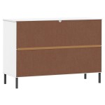vidaXL Servantă cu picioare metalice „OSLO” alb 113x40x77 cm lemn vidaXL Servantă cu picioare metalice „OSLO” alb 113x40x77 cm lemn