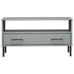 vidaXL Măsuță cafea picioare metalice gri 85x50x45cm lemn masiv "OSLO" vidaXL Măsuță cafea picioare metalice gri 85x50x45cm lemn masiv "OSLO"