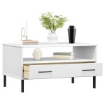 vidaXL Măsuță cafea picioare metalice alb 85x50x45cm lemn masiv "OSLO" vidaXL Măsuță cafea picioare metalice alb 85x50x45cm lemn masiv "OSLO"