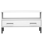vidaXL Măsuță cafea picioare metalice alb 85x50x45cm lemn masiv "OSLO" vidaXL Măsuță cafea picioare metalice alb 85x50x45cm lemn masiv "OSLO"