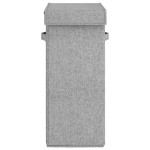 vidaXL Coș de rufe pliabil, gri, 26x34,5x59,5 cm, imitație de pânză vidaXL Coș de rufe pliabil, gri, 26x34,5x59,5 cm, imitație de pânză