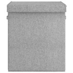 vidaXL Coș de rufe pliabil, gri, 51x34,5x59 cm, imitație de pânză vidaXL Coș de rufe pliabil, gri, 51x34,5x59 cm, imitație de pânză