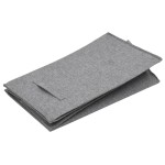 vidaXL Coș de rufe pliabil, gri, 51x34,5x59 cm, imitație de pânză vidaXL Coș de rufe pliabil, gri, 51x34,5x59 cm, imitație de pânză