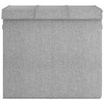 vidaXL Coș de rufe pliabil, gri, 64,5x34,5x59 cm, imitație de pânză vidaXL Coș de rufe pliabil, gri, 64,5x34,5x59 cm, imitație de pânză