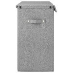 vidaXL Coș de rufe pliabil, gri, 64,5x34,5x59 cm, imitație de pânză vidaXL Coș de rufe pliabil, gri, 64,5x34,5x59 cm, imitație de pânză