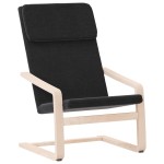 vidaXL Scaun de relaxare, negru, material textil vidaXL Scaun de relaxare, negru, material textil