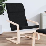 vidaXL Scaun de relaxare, negru, material textil vidaXL Scaun de relaxare, negru, material textil