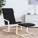 vidaXL Scaun de relaxare, negru, material textil vidaXL Scaun de relaxare, negru, material textil