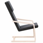 vidaXL Scaun de relaxare, negru, material textil vidaXL Scaun de relaxare, negru, material textil