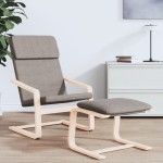 vidaXL Scaun de relaxare, gri taupe, material textil
