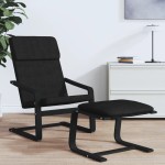 vidaXL Scaun de relaxare, negru, material textil