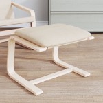 vidaXL Taburet, crem, 60x60x39 cm, material textil vidaXL Taburet, crem, 60x60x39 cm, material textil