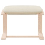 vidaXL Taburet, crem, 60x60x39 cm, material textil vidaXL Taburet, crem, 60x60x39 cm, material textil