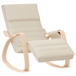 vidaXL Scaun balansoar, crem, material textil vidaXL Scaun balansoar, crem, material textil