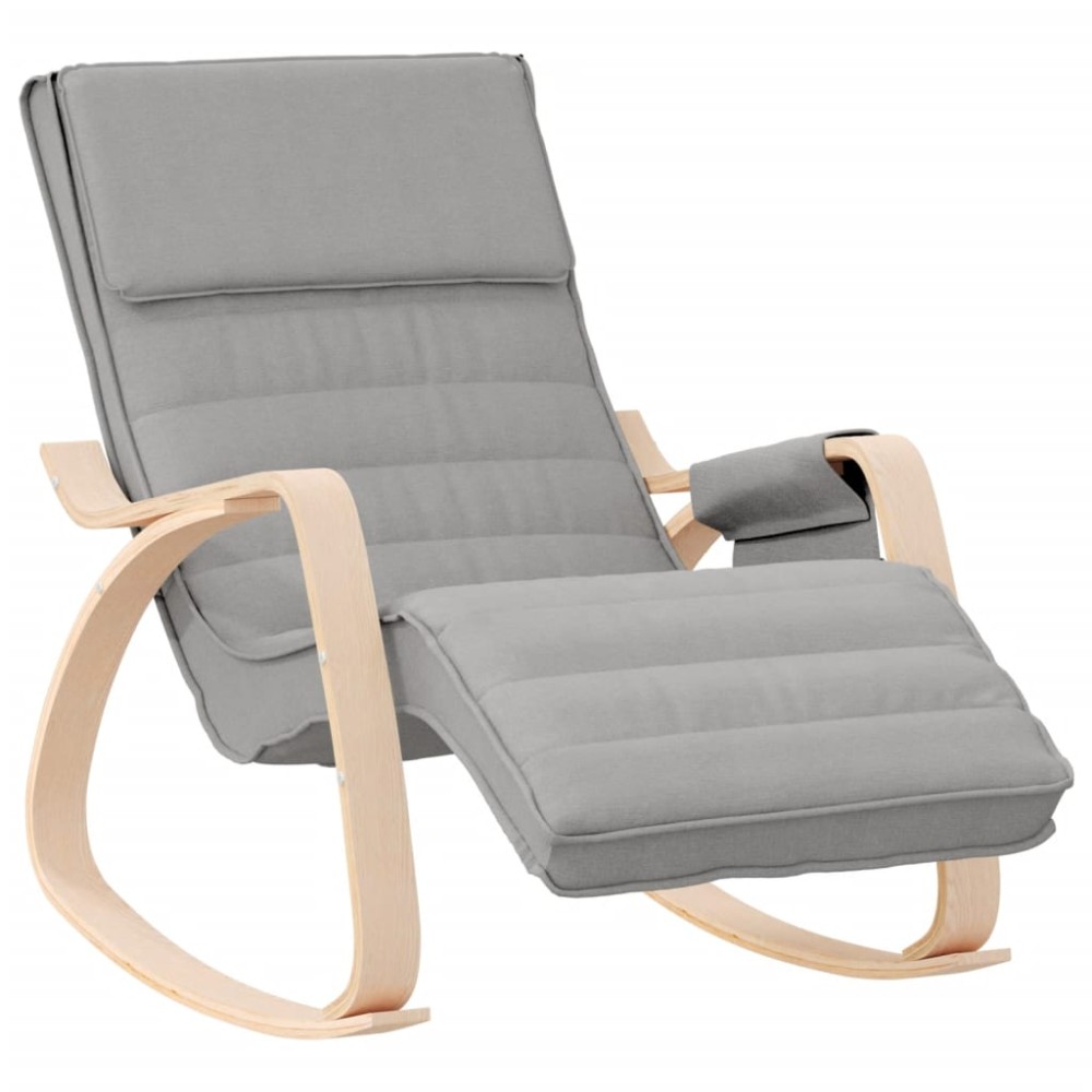 vidaXL Scaun balansoar, gri deschis, material textil