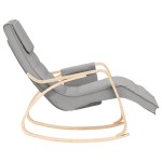vidaXL Scaun balansoar, gri deschis, material textil
