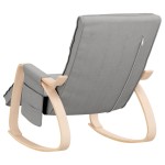 vidaXL Scaun balansoar, gri deschis, material textil