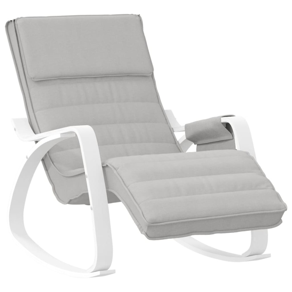 vidaXL Scaun balansoar, gri deschis, material textil