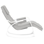 vidaXL Scaun balansoar, gri deschis, material textil vidaXL Scaun balansoar, gri deschis, material textil