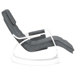 vidaXL Scaun balansoar, gri închis, material textil vidaXL Scaun balansoar, gri închis, material textil