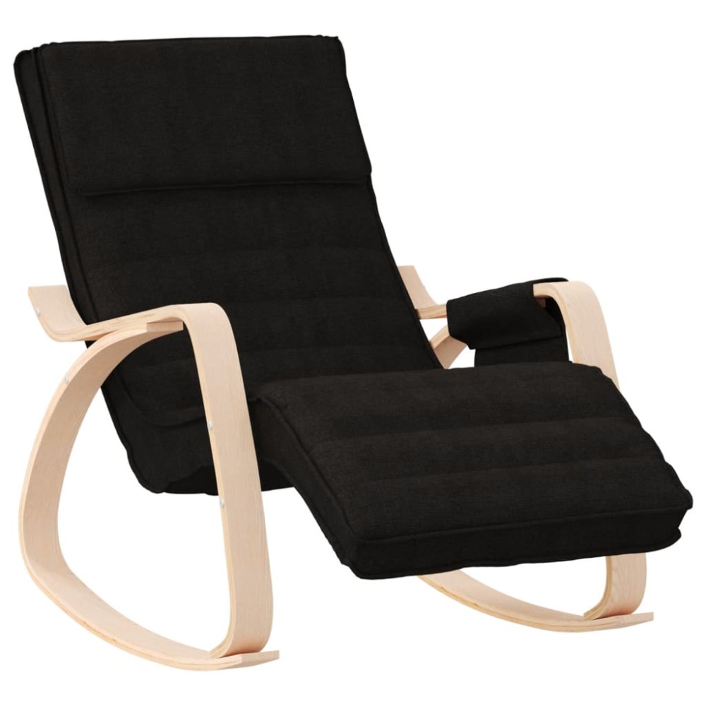 vidaXL Scaun balansoar, negru, material textil