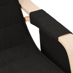 vidaXL Scaun balansoar, negru, material textil vidaXL Scaun balansoar, negru, material textil