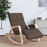 vidaXL Scaun balansoar, maro închis, material textil vidaXL Scaun balansoar, maro închis, material textil