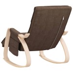 vidaXL Scaun balansoar, maro închis, material textil vidaXL Scaun balansoar, maro închis, material textil