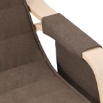 vidaXL Scaun balansoar, maro închis, material textil vidaXL Scaun balansoar, maro închis, material textil
