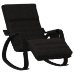 vidaXL Scaun balansoar, negru, material textil vidaXL Scaun balansoar, negru, material textil