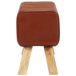 vidaXL Bancă Bok gimnastică maro 110cm piele naturală/lemn masiv mango vidaXL Bancă Bok gimnastică maro 110cm piele naturală/lemn masiv mango