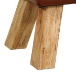 vidaXL Bancă Bok gimnastică maro 110cm piele naturală/lemn masiv mango vidaXL Bancă Bok gimnastică maro 110cm piele naturală/lemn masiv mango