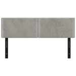 vidaXL Tăblii de pat, 2 buc., gri deschis, 72x5x78/88 cm, catifea