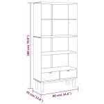 vidaXL Bibliotecă „OTTA” cu 2 sertare, maro, lemn masiv de pin vidaXL Bibliotecă „OTTA” cu 2 sertare, maro, lemn masiv de pin