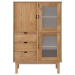 vidaXL Dulap înalt OTTA, 85x43x125 cm, lemn masiv de pin vidaXL Dulap înalt OTTA, 85x43x125 cm, lemn masiv de pin