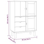 vidaXL Dulap înalt OTTA, 85x43x125 cm, lemn masiv de pin vidaXL Dulap înalt OTTA, 85x43x125 cm, lemn masiv de pin