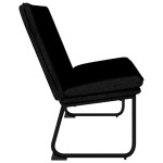 vidaXL Bancă, negru, 100x75x76 cm, material textil