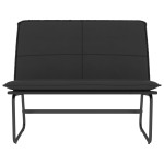 vidaXL Bancă, negru, 100x75x76 cm, piele ecologică