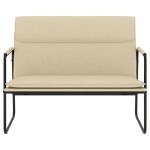 vidaXL Bancă, crem, 100x64x80 cm, textil