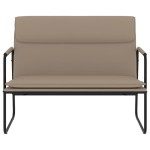 vidaXL Bancă, cappuccino, 100x64x80 cm, piele ecologică