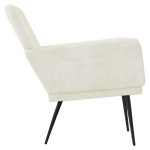 vidaXL Fotoliu, crem, 62x79x79 cm, catifea