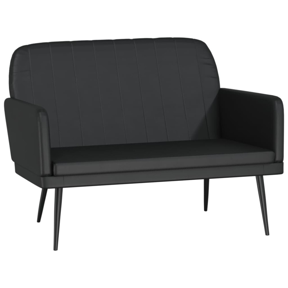 vidaXL Bancă, negru, 107x80x81 cm, piele ecologică