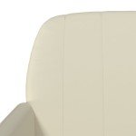 vidaXL Bancă, crem, 107x80x81 cm, piele ecologică
