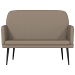 vidaXL Bancă, cappuccino , 107x80x81 cm, piele ecologică